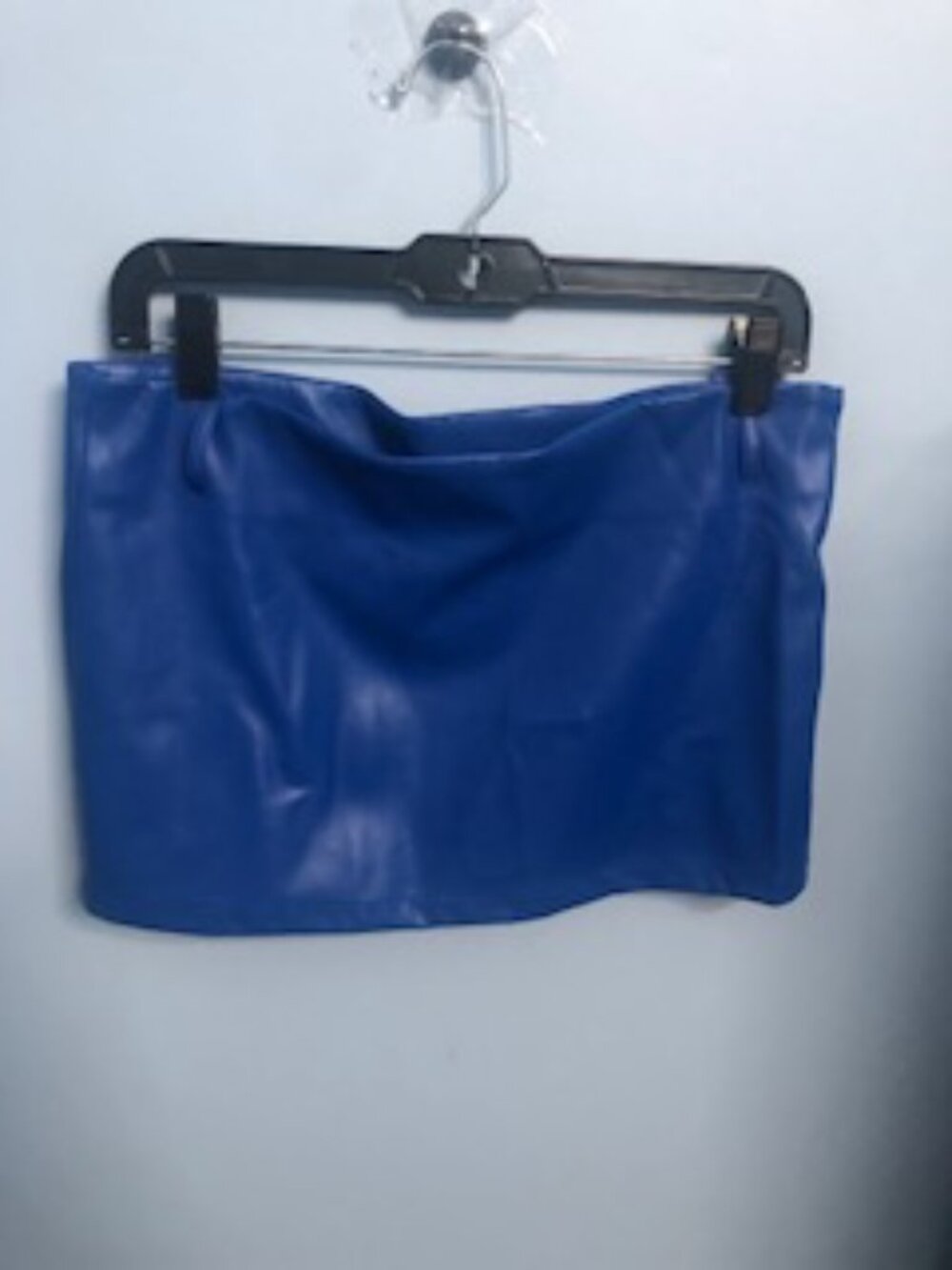Blue Leather mini skirt